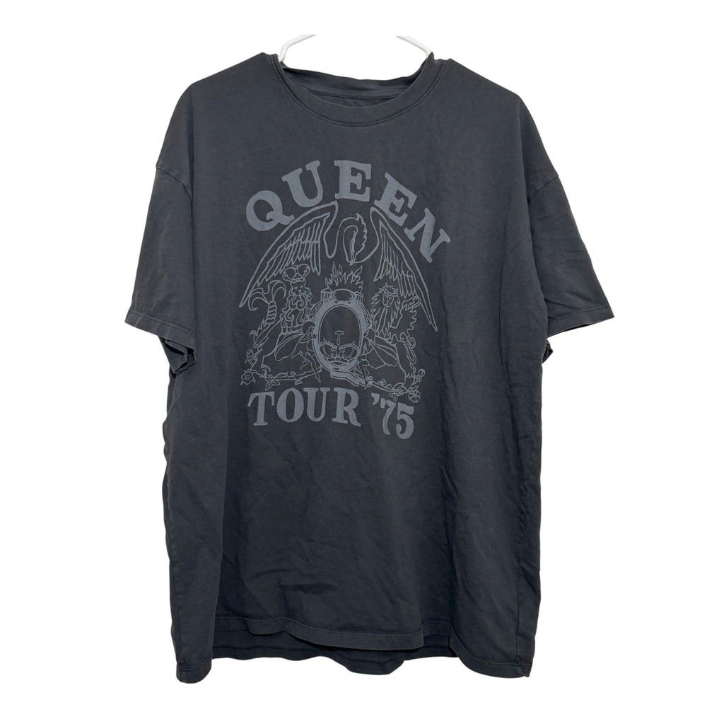 American Eagle Queen Band Tee Charcoal Tour 75 Graphic Mens Medium Rock Shirt